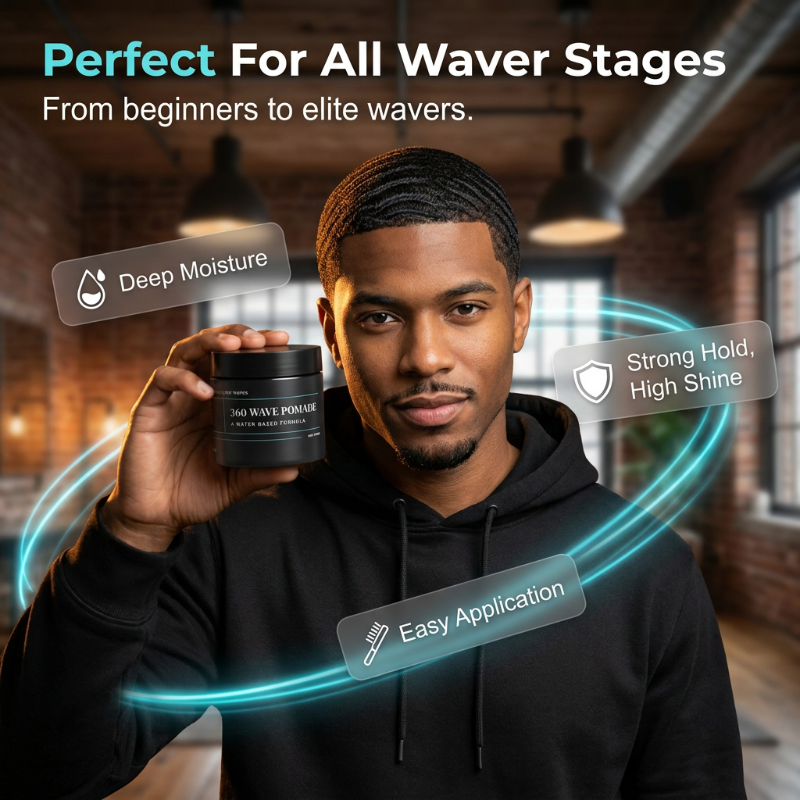 💈 50% korting! 360 wave pomade – waterbasis, medium hold & hoogglans. Hydrateert haarwortels & eenvoudig uit te wassen. 150 ml – voor elk niveau! ✨🌊