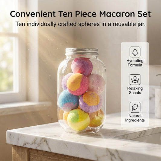 🔥Tijdelijk Aanbieding - 10-Delige Macaron Badbruisbal Set
