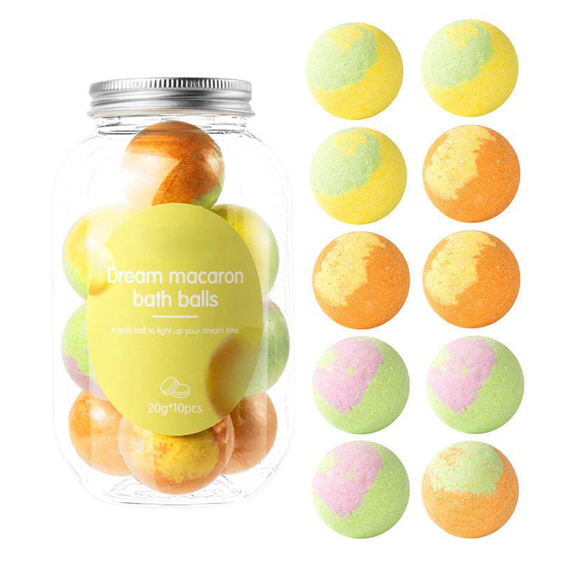 🔥Tijdelijk Aanbieding - 10-Delige Macaron Badbruisbal Set