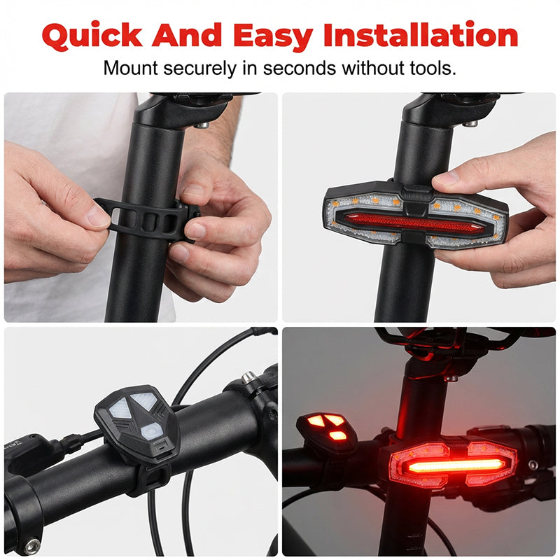 Achterlicht voor de fiets met clax