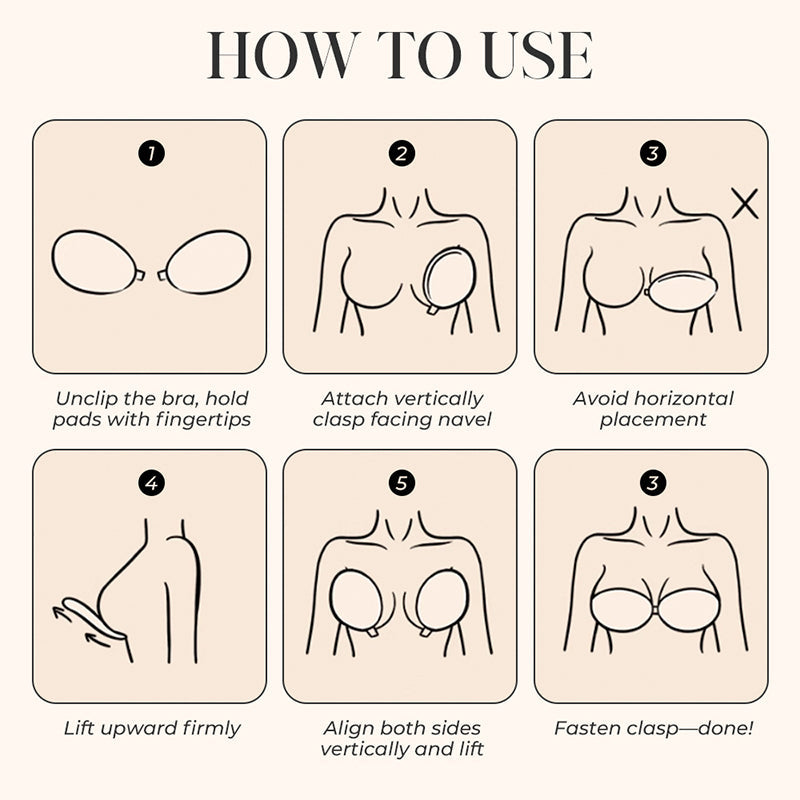 Herbruikbare push-up-bh met plakstrip voor vrouwen