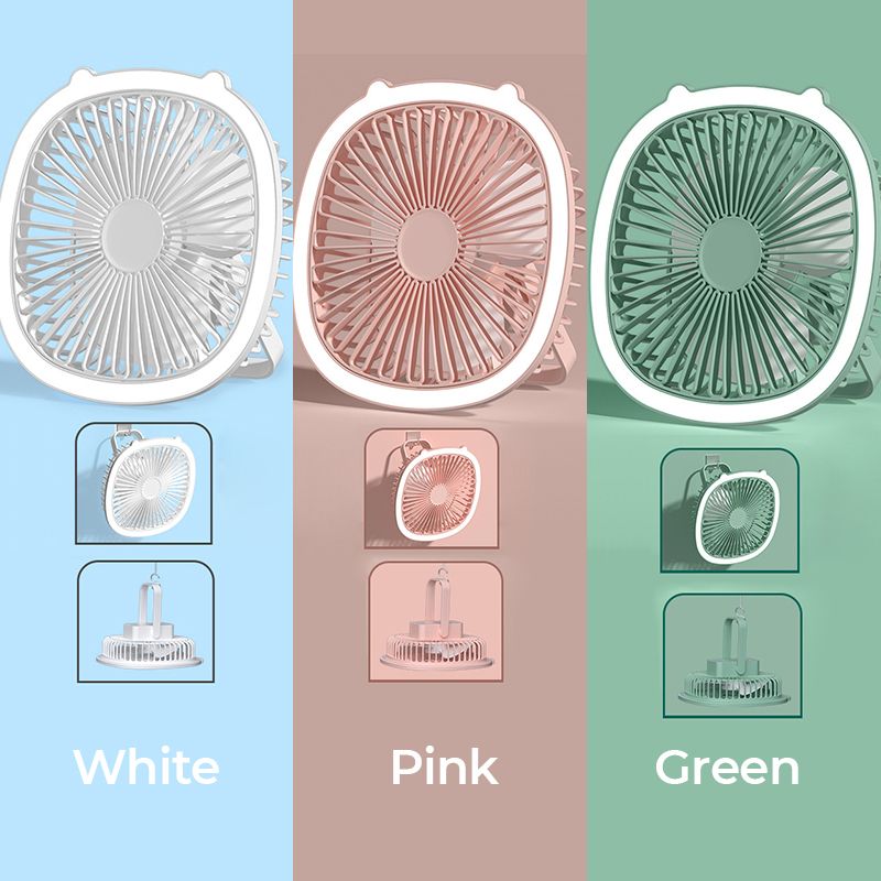 2-in-1 Ventilator en Lamp met 180° Verstelling