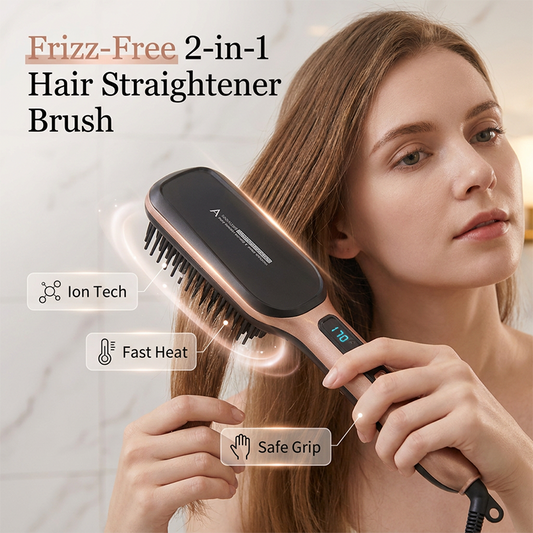 ⏰TIJDELIJKE AANBIEDING✨ LCD temperatuurregel stylingkam brandwerend veilig voor alle haartypes