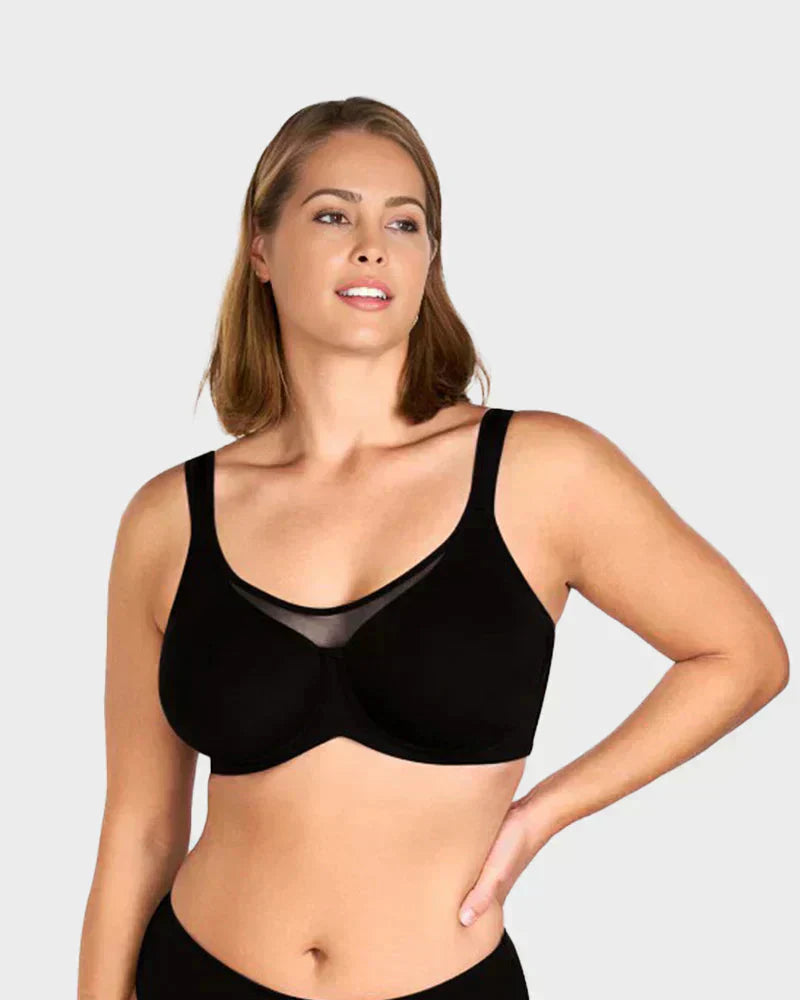 Elegante, lichte BH voor dames met volledige bedekking in grote maten