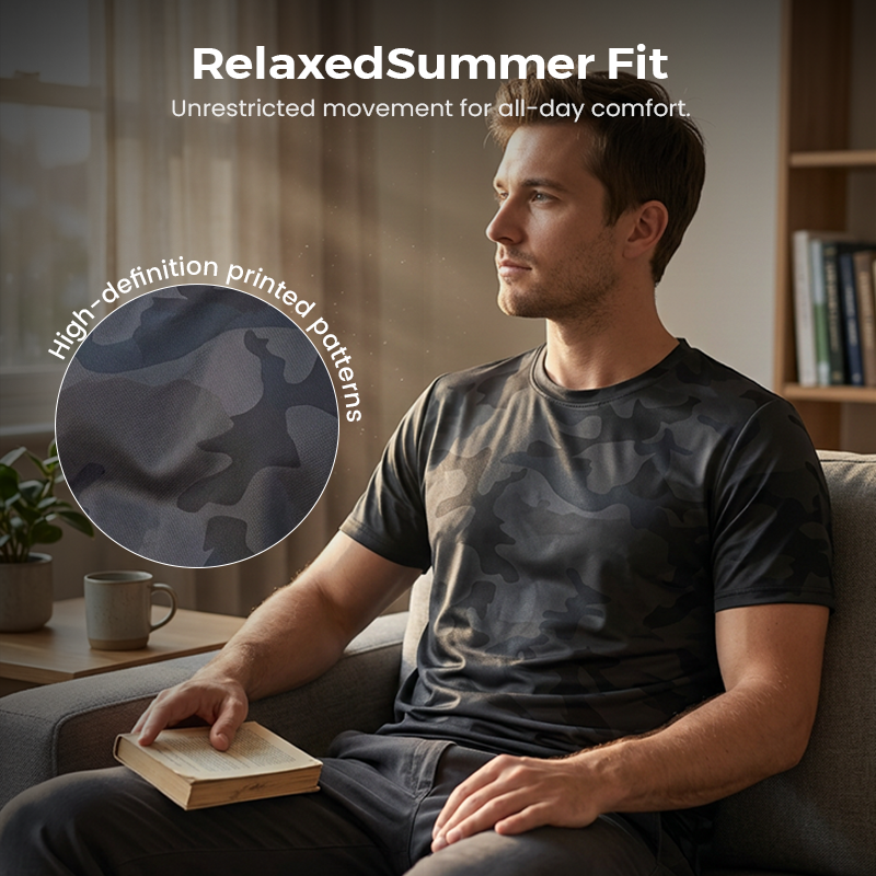 🔥 Laatste dag! 50% korting op heren Quick Dry Camouflage sport-T-shirt 🌿 Ademend en licht, ideaal voor fitness, outdooractiviteiten en dagelijks gebruik