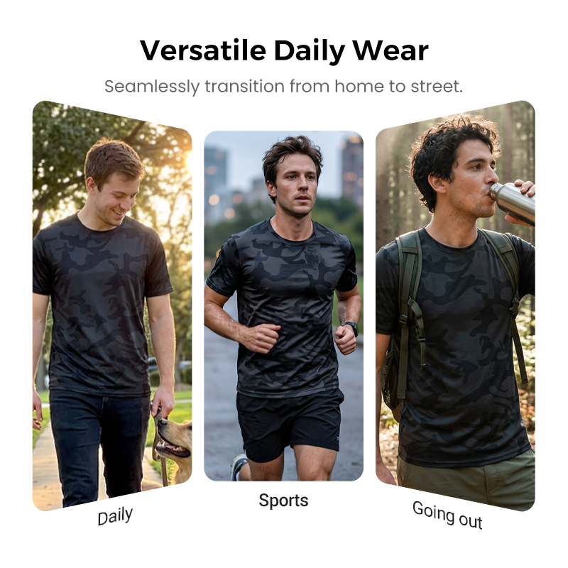 🔥 Laatste dag! 50% korting op heren Quick Dry Camouflage sport-T-shirt 🌿 Ademend en licht, ideaal voor fitness, outdooractiviteiten en dagelijks gebruik