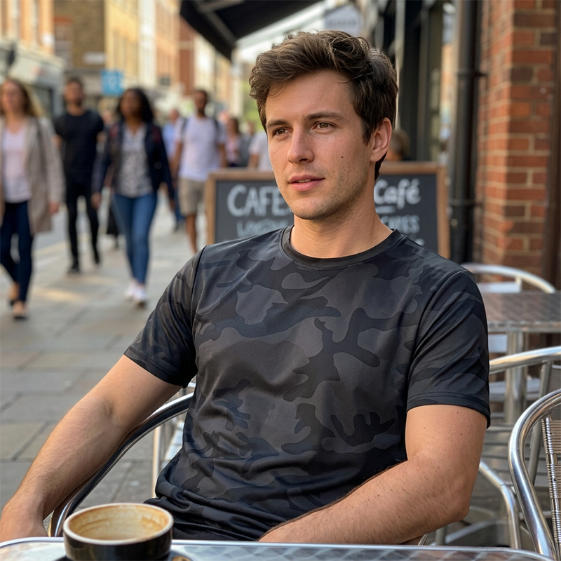 🔥 Laatste dag! 50% korting op heren Quick Dry Camouflage sport-T-shirt 🌿 Ademend en licht, ideaal voor fitness, outdooractiviteiten en dagelijks gebruik
