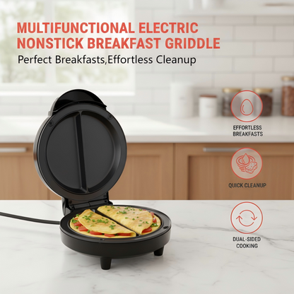 🍳 50% korting! Elektrische ontbijtplaat – antiaanbaklaag en gelijkmatige verhitting, perfect voor pannenkoeken en eieren.