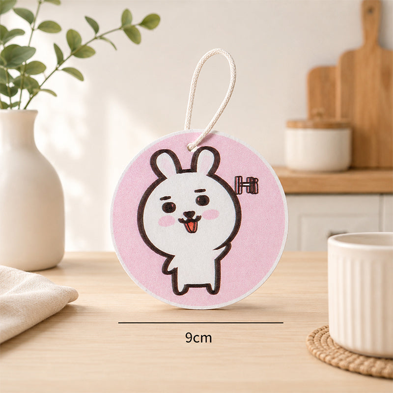Natuurlijke Houtpulp Spons Schattig Dieren Cartoon Afwaspad