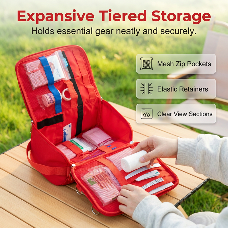 🏥 Oxford-stoffen medische organizer – houd al uw EHBO-benodigdheden overzichtelijk en binnen handbereik! ✨