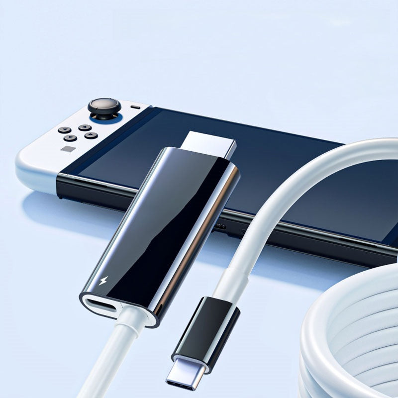 📱 Switch-scherm te klein? 🎮 Sluit hem aan op de TV met deze USB-C naar HDMI kabel – speel op GROOT scherm! 🖥️✨