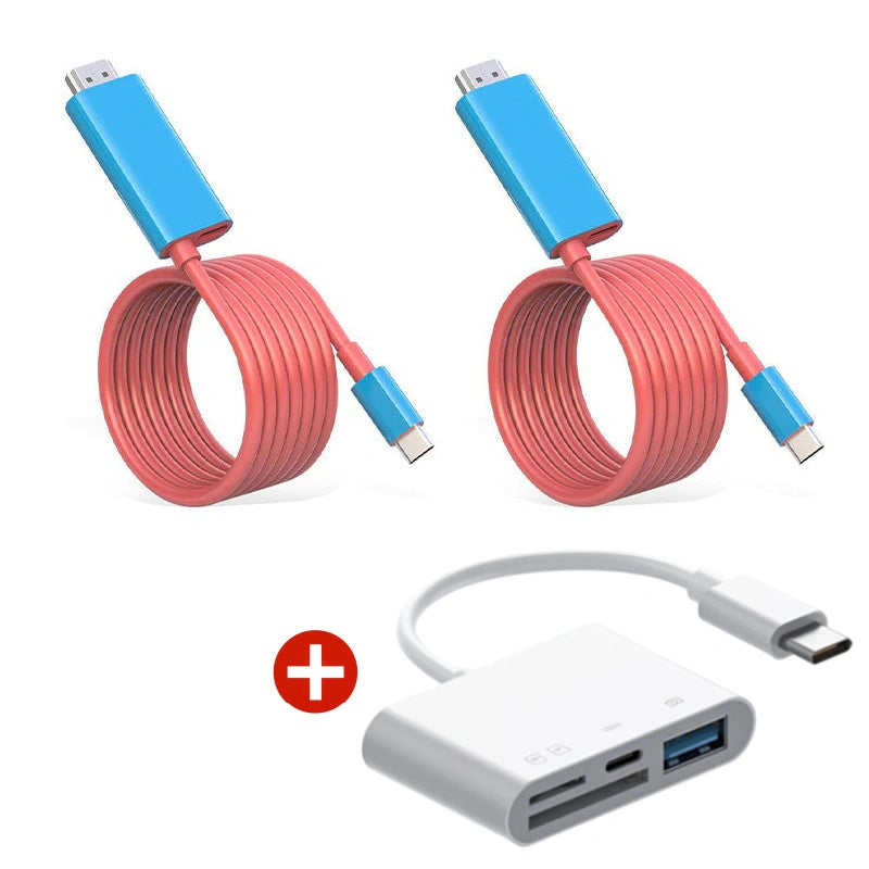 📱 Switch-scherm te klein? 🎮 Sluit hem aan op de TV met deze USB-C naar HDMI kabel – speel op GROOT scherm! 🖥️✨