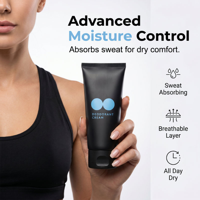 🧴 50% korting op sneldrogende deodorantcrème – 48u bescherming, voorkomt geur en zweet, zonder plakkerig gevoel.