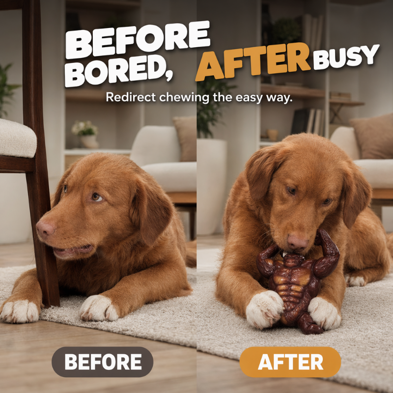 🐶Stevig Gorilla Vorm Hond Kauwspeelgoed