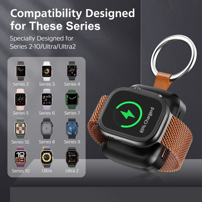 ⌚ 50% korting! Draagbare smartwatch oplader – 10.000 mAh, magnetisch draadloos laden & sleutelhanger ontwerp. Altijd een reservebatterij bij de hand! ✨🔋