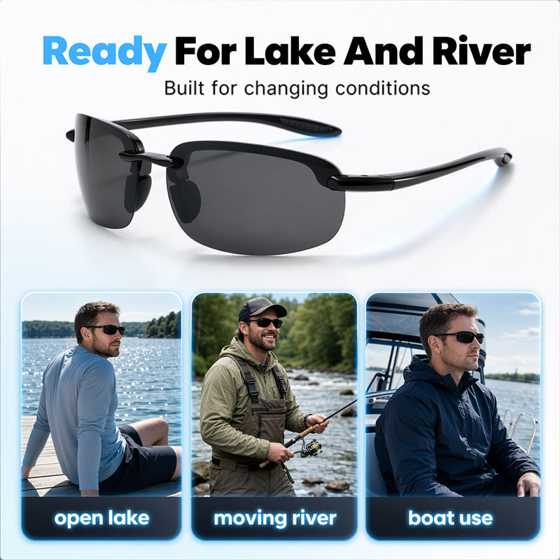 50% KORTING! 🎣 Ultralichte gepolariseerde viszonnebril – verblindingsvrij & UV400 – Perfect voor vissen, varen of het strand – vermindert schitteringen en biedt optimale bescherming voor de ogen 🌊☀️