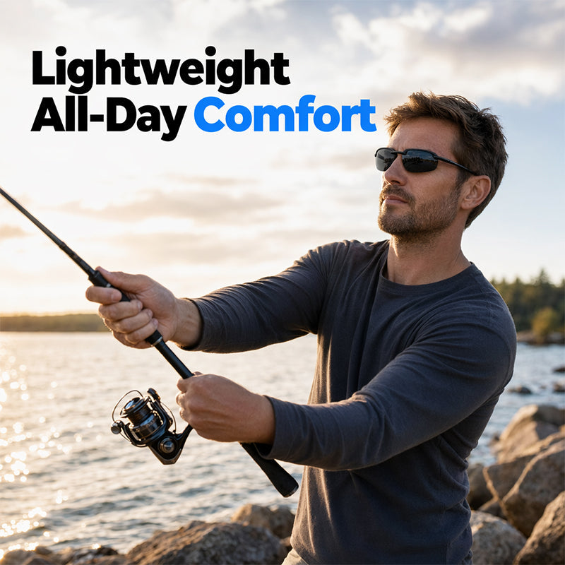 50% KORTING! 🎣 Ultralichte gepolariseerde viszonnebril – verblindingsvrij & UV400 – Perfect voor vissen, varen of het strand – vermindert schitteringen en biedt optimale bescherming voor de ogen 🌊☀️