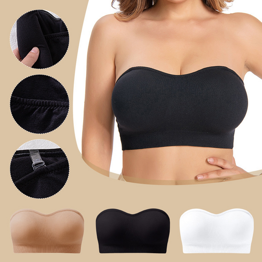🩱 Draadloze bandeau met afneembare bandjes – draag hem 4 manieren.