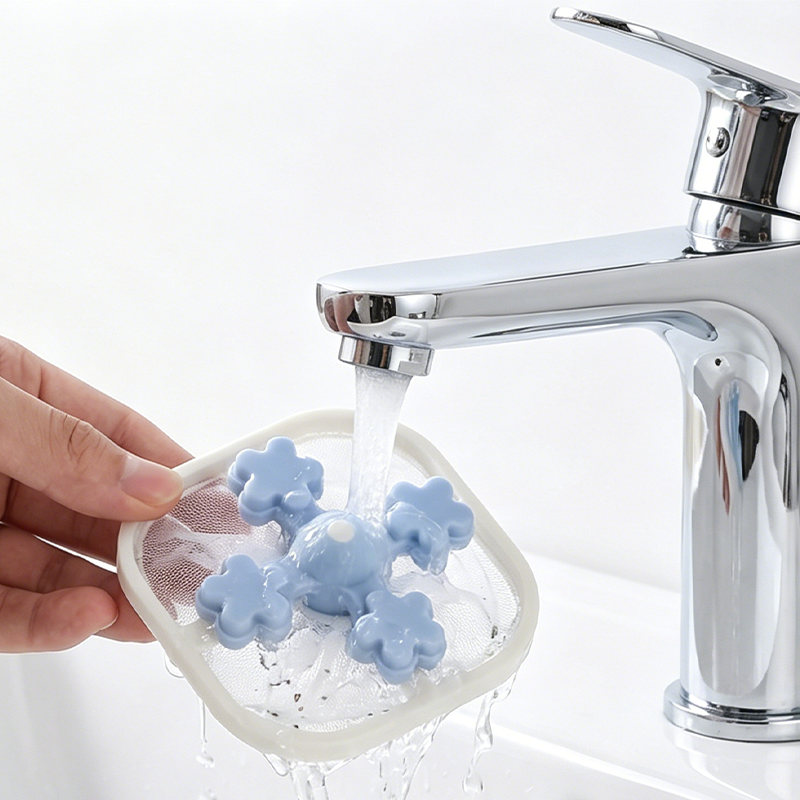 🐾 Drijvende filter die pluisjes en haren opvangt – wasmachine blijft schoon, kleding haarvrij en langer mooi.