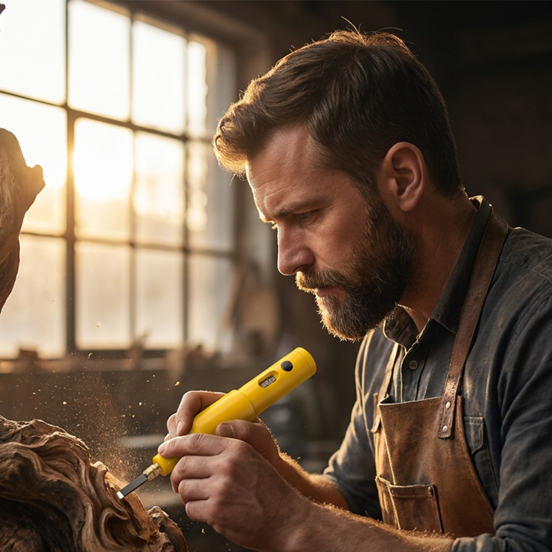 🪚 Alles-in-één elektrische graveerset – 360° draaibaar, variabel toerental, voor hout, metaal, glas en kunststof.