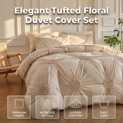 🛏️ 50% korting op elegant duvetovertrek – luxe plooidetails, zacht en ademend, voor een warme hoteluitstraling thuis.