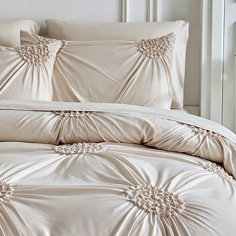 🛏️ 50% korting op elegant duvetovertrek – luxe plooidetails, zacht en ademend, voor een warme hoteluitstraling thuis.