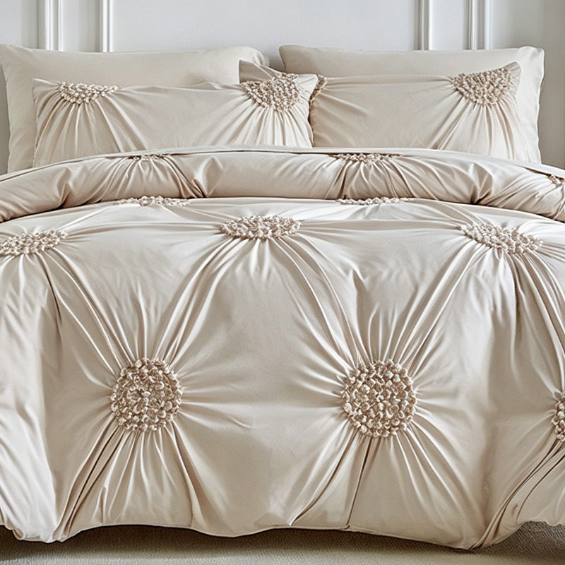 🛏️ 50% korting op elegant duvetovertrek – luxe plooidetails, zacht en ademend, voor een warme hoteluitstraling thuis.