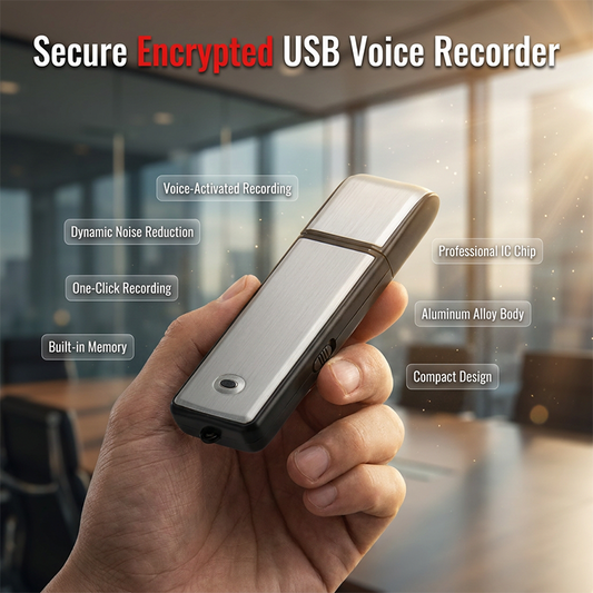 🎙️ Draagbare USB-stemrecorder – HD-geluid, ruisonderdrukking, ideaal voor vergaderingen, colleges en interviews.