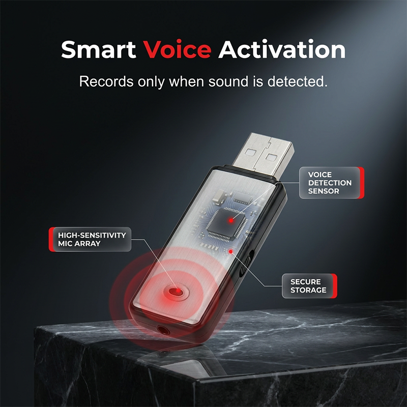 🎙️ Draagbare USB-stemrecorder – HD-geluid, ruisonderdrukking, ideaal voor vergaderingen, colleges en interviews.