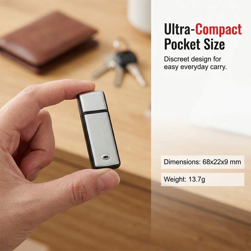 🎙️ Draagbare USB-stemrecorder – HD-geluid, ruisonderdrukking, ideaal voor vergaderingen, colleges en interviews.