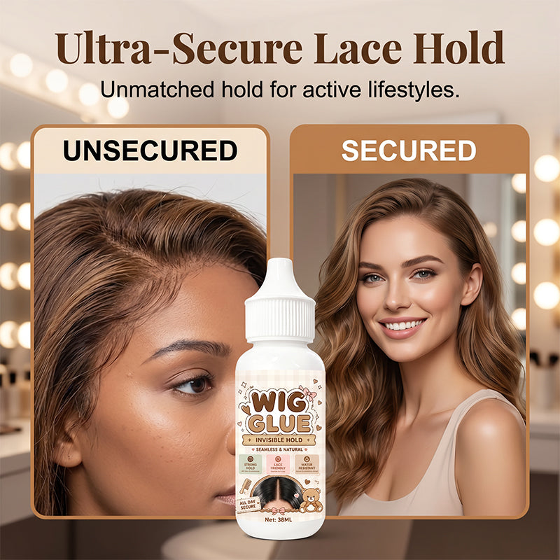💇‍♀️ Waterdichte onzichtbare pruimenlijm – houdt kantpruik de hele dag stevig en natuurlijk! ✨
