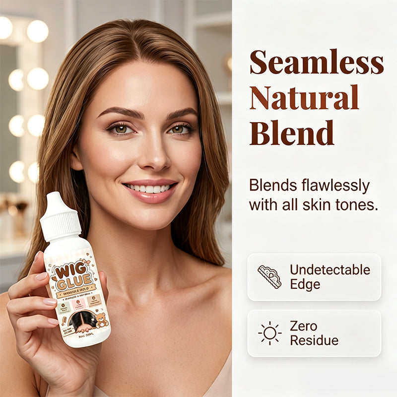 💇‍♀️ Waterdichte onzichtbare pruimenlijm – houdt kantpruik de hele dag stevig en natuurlijk! ✨