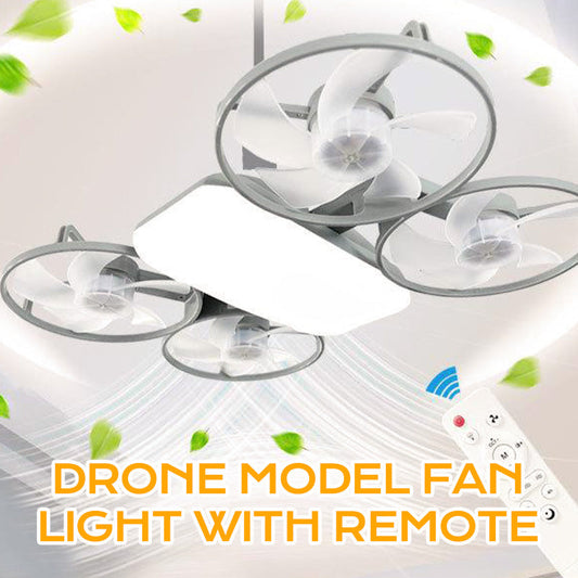 🚁 Drone-model ventilatorlamp met afstandsbediening – 3 snelheden, E27-fitting, koel & functioneel! ✨