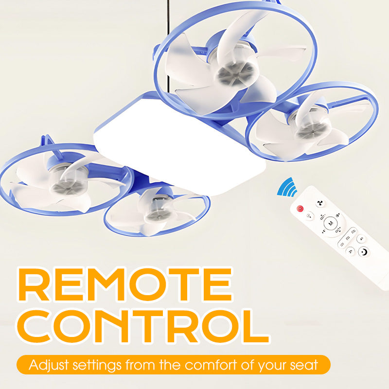 🚁 Drone-model ventilatorlamp met afstandsbediening – 3 snelheden, E27-fitting, koel & functioneel! ✨