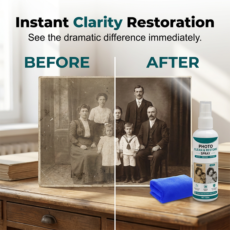 🖼️Desconto de 50% no último dia 🧴 ✨Spray de limpeza e restauração de fotos