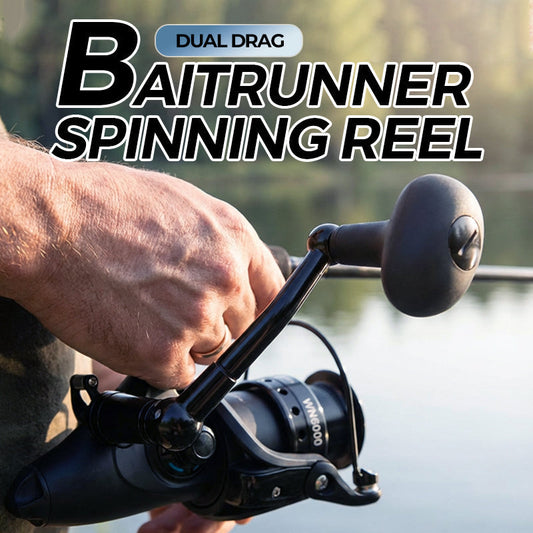 🌀🎣 50% KORTING! Baitrunner-spinhaspel – dubbele slip, stil, stabiel, voor roofvissen en witvis. 💪