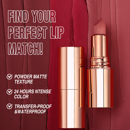 💄 24u matte lippenstift – blijft zitten, voelt licht en droogt niet uit, de hele dag perfect.