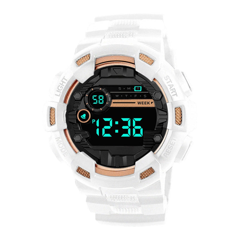 ⌚ Digitale sportwatch met groot display en LED-backlight – afleesbaar bij zon en duisternis, licht en stevig.