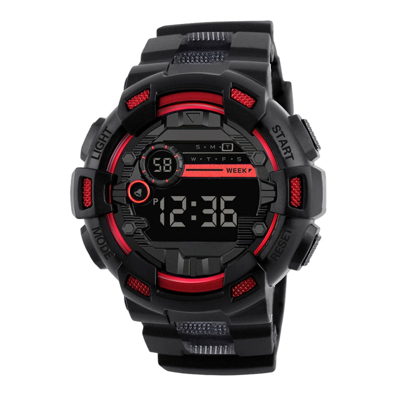 ⌚ Digitale sportwatch met groot display en LED-backlight – afleesbaar bij zon en duisternis, licht en stevig.