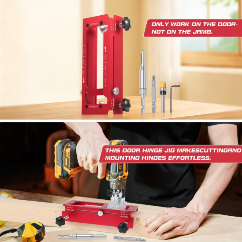 🚪 50% korting! Verstelbare scharnier-mal – voor kasten & deuren, eenvoudig & nauwkeurig inpassen. Perfect voor houtbewerkers! 🛠️✨