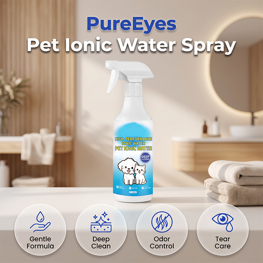 🐶 Ionenwater spray voor huisdieren – verwijdert traanvlekken, veilig voor ogen en geschikt voor honden en katten.