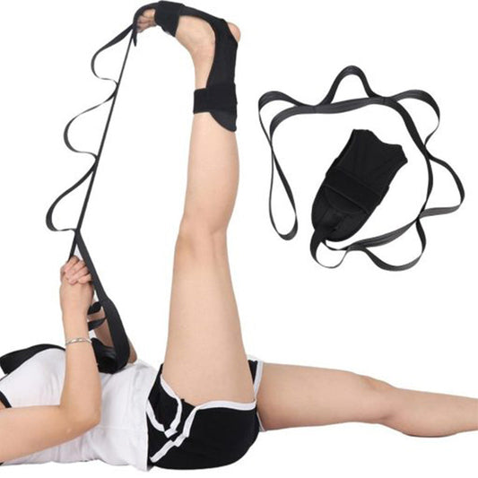 🦵 Multifunctionele rekoefenband – 7 lussen voor diepe stretch, perfect voor fitness, yoga en herstel.