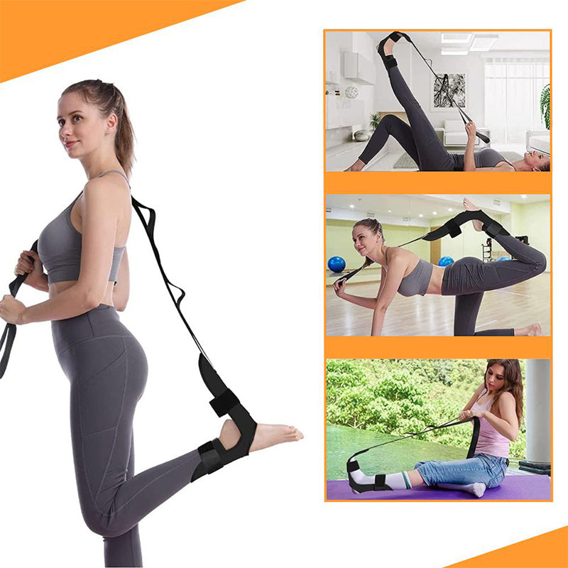 🦵 Multifunctionele rekoefenband – 7 lussen voor diepe stretch, perfect voor fitness, yoga en herstel.