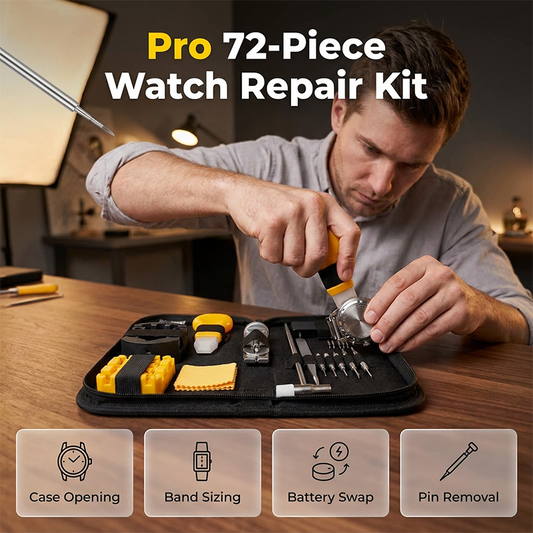 💰 2026 sale! 33.000+ vertrouwen deze set – repareer uw horloge zelf. Nieuwe band, nieuwe batterij, geen dure vakman nodig! 🔋✨