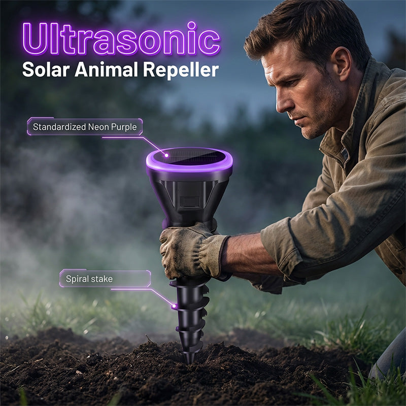 ☀️ Zonne-energie ultrasone muizenverjager – stoot ongedierte af zonder gif, werkt dag en nacht op zonne-energie.