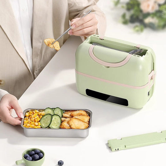 🔥 Draagbare elektrische lunchbox – verwarmt eten in 30 min, ideaal voor werk, school en onderweg.