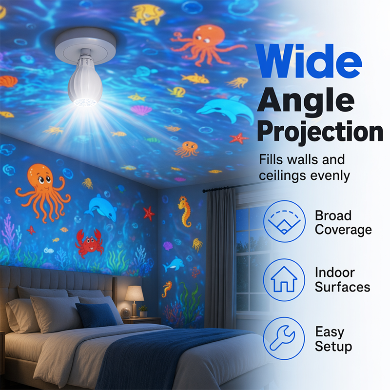 💡 180° draaibare LED-projectielamp – werpt licht en patronen, verstelbare hoek voor elke kamer.