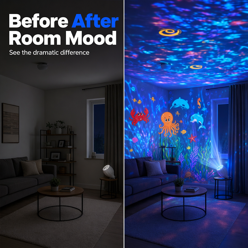 💡 180° draaibare LED-projectielamp – werpt licht en patronen, verstelbare hoek voor elke kamer.