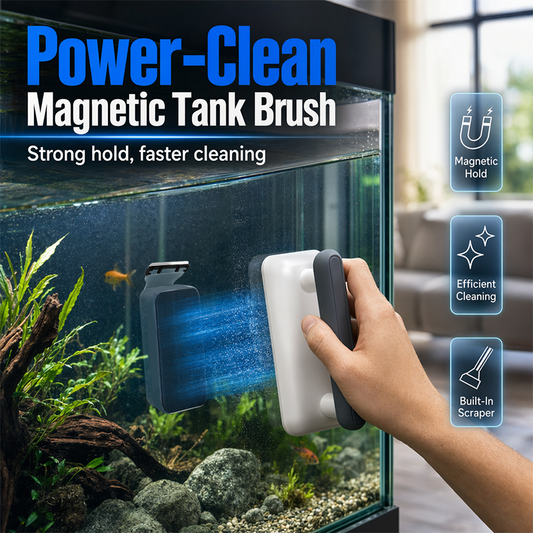 🐠 Magnetische aquariumglasreiniger – reinigt glas zonder natte handen, geschikt voor zowel binnen- als buitenkant.