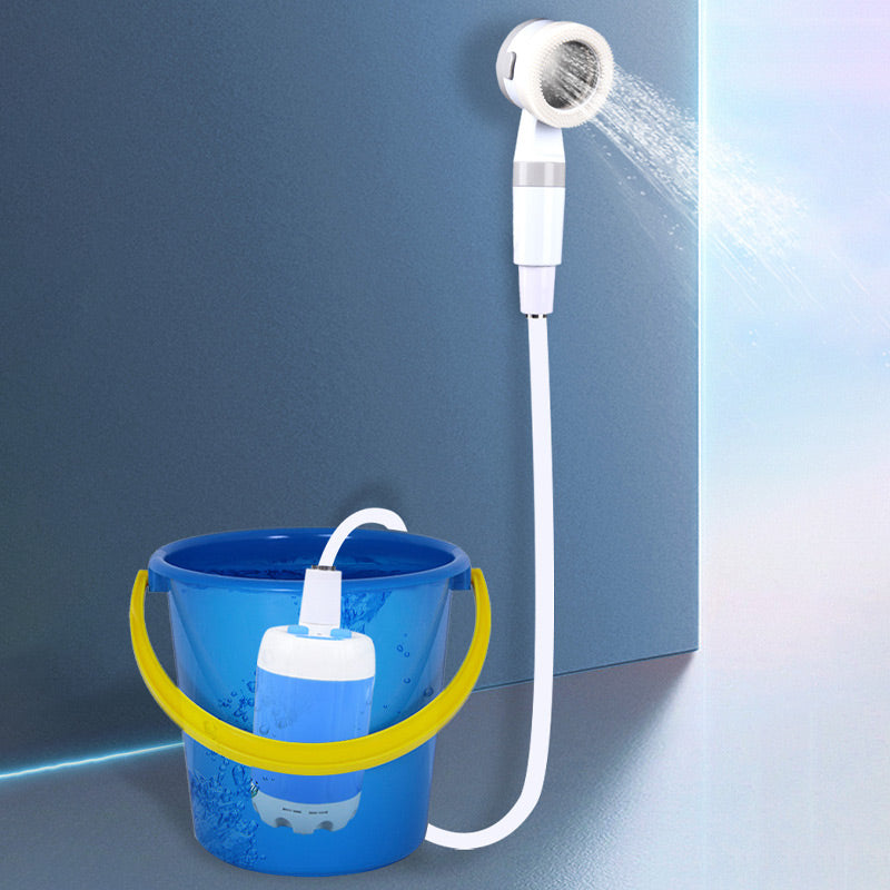 🚿 Draagbare campingdouche met waterpomp – douche overal, ideaal voor buiten, strand en reizen.